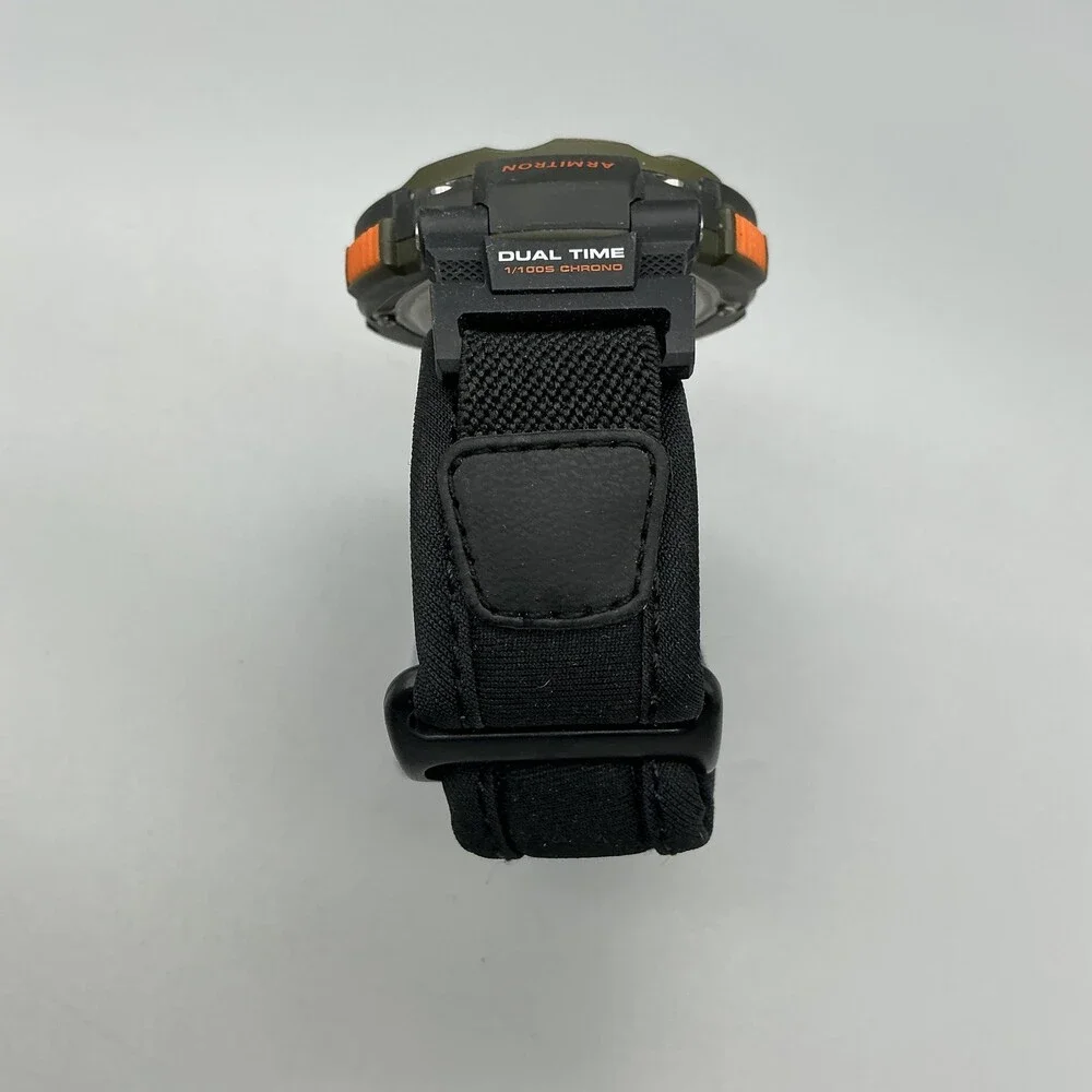 Armitron Pro Sport Mens Watch 51mm Gray Digital Dual Time Chrono New Battery